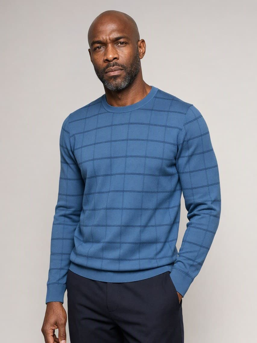 Y/D Jacquard Mercerised Interlock shown on model