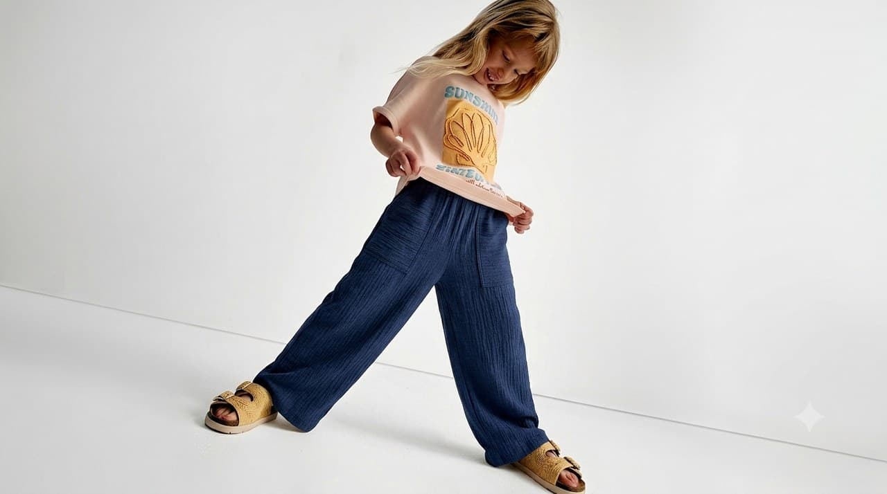 Crinkle Interlock shown on model