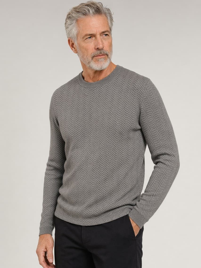 Jacquard Interlock shown on model