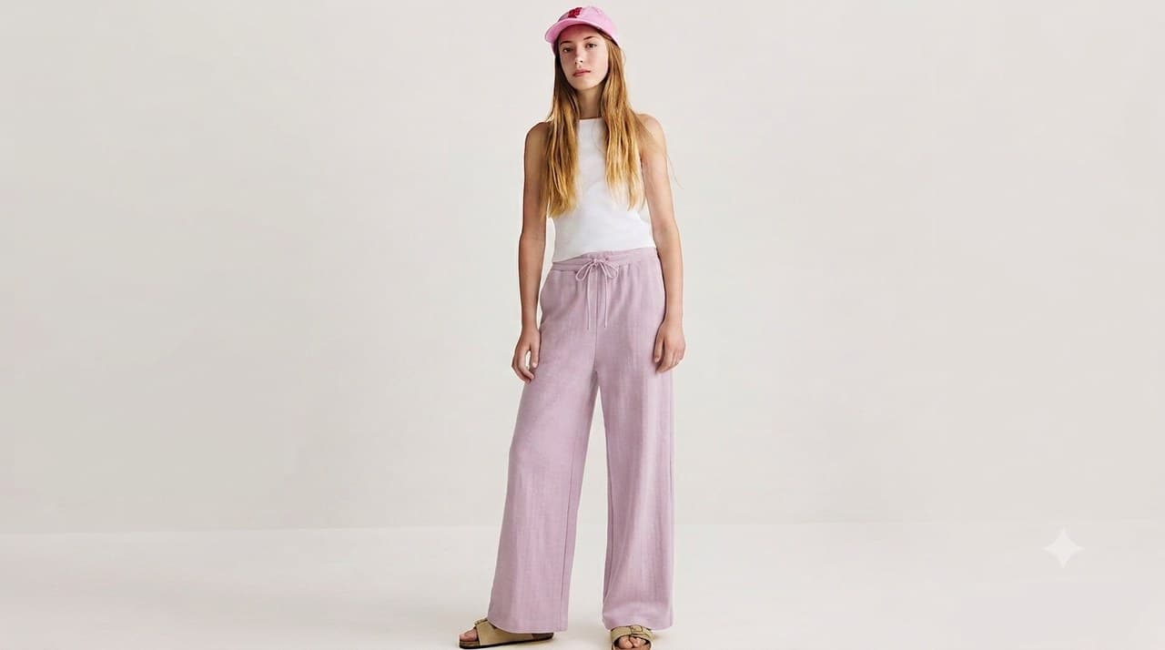 Interlock Jacquard shown on model