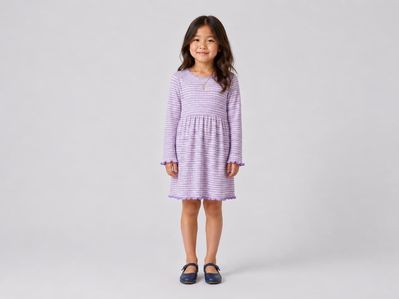 Pointelle Jacquard shown on model