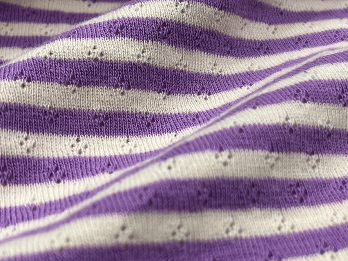 Pointelle Jacquard swatch, 100% Cotton