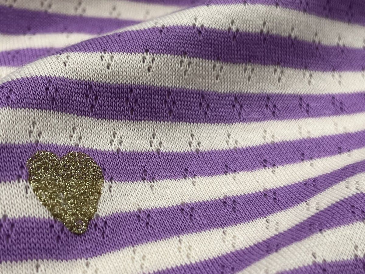 Pointelle Jacquard swatch, 100% Cotton
