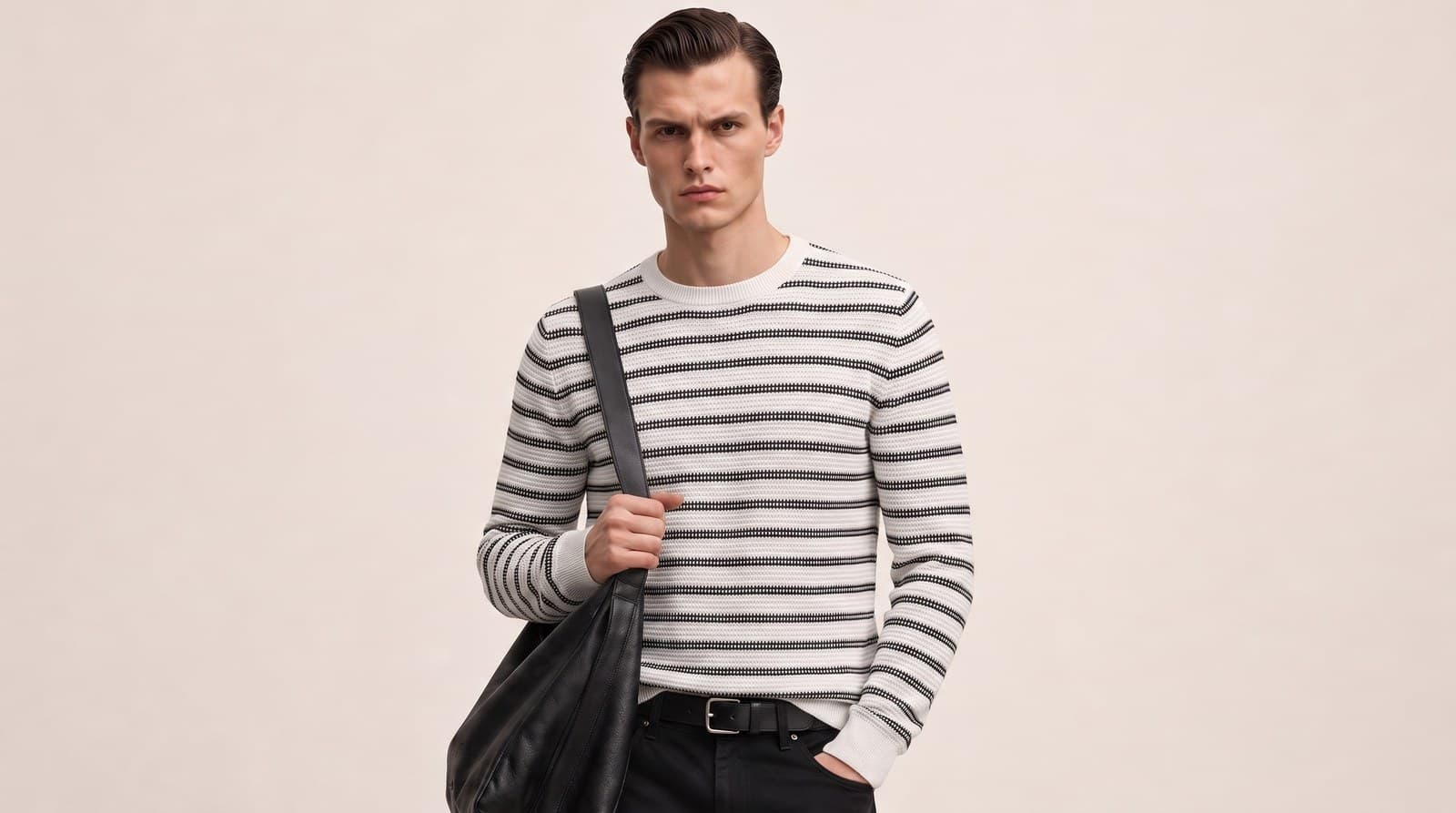 Jersey Jacquard shown on model