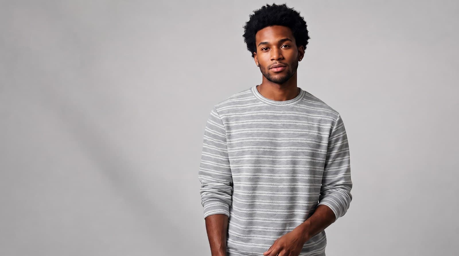 Jersey Jacquard shown on model