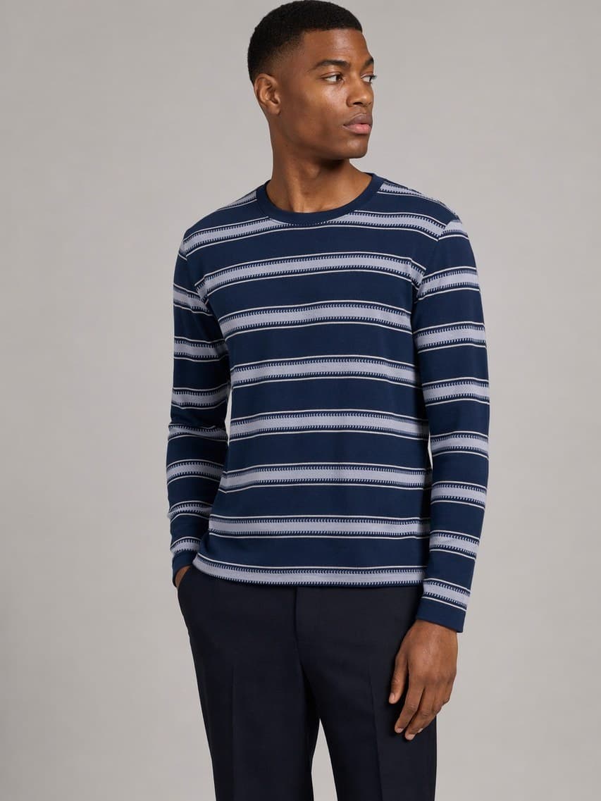 Single Jersey Jacquard shown on model