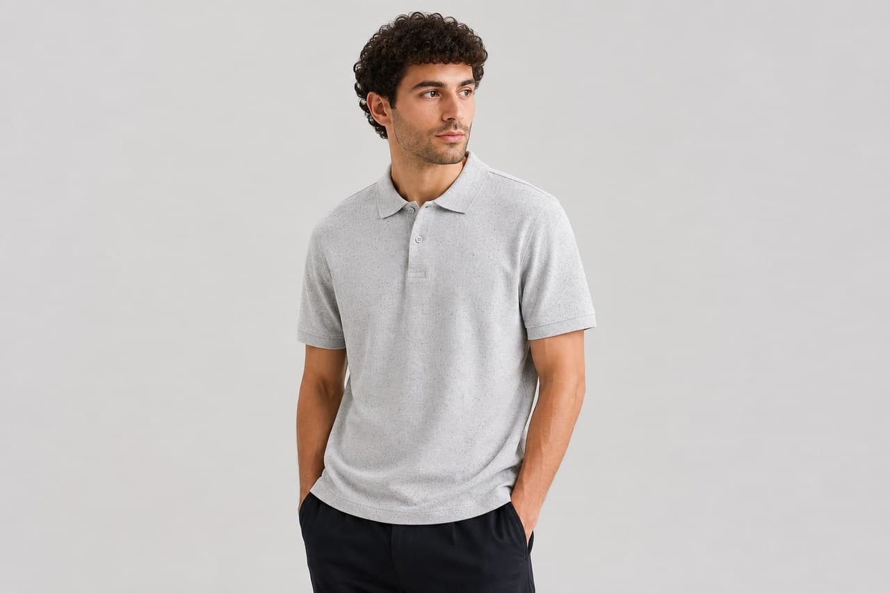 Jersey Jacquard shown on model