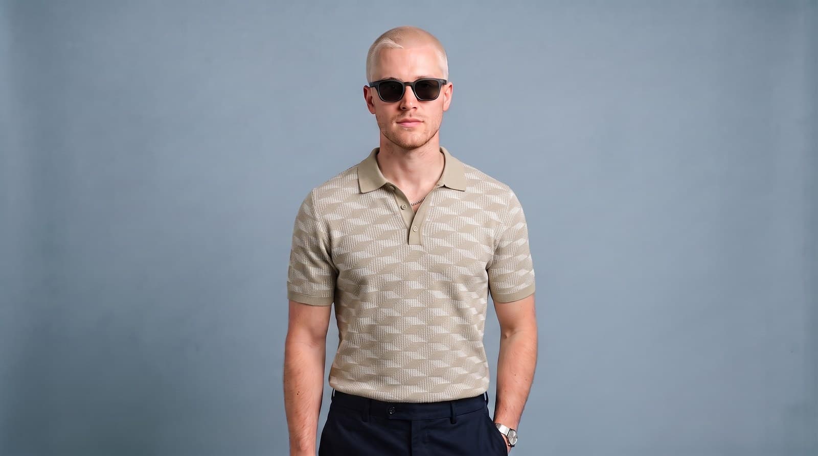 Transfer Jacquard shown on model