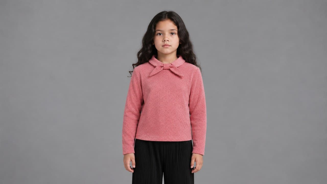 Pointelle Jacquard shown on model