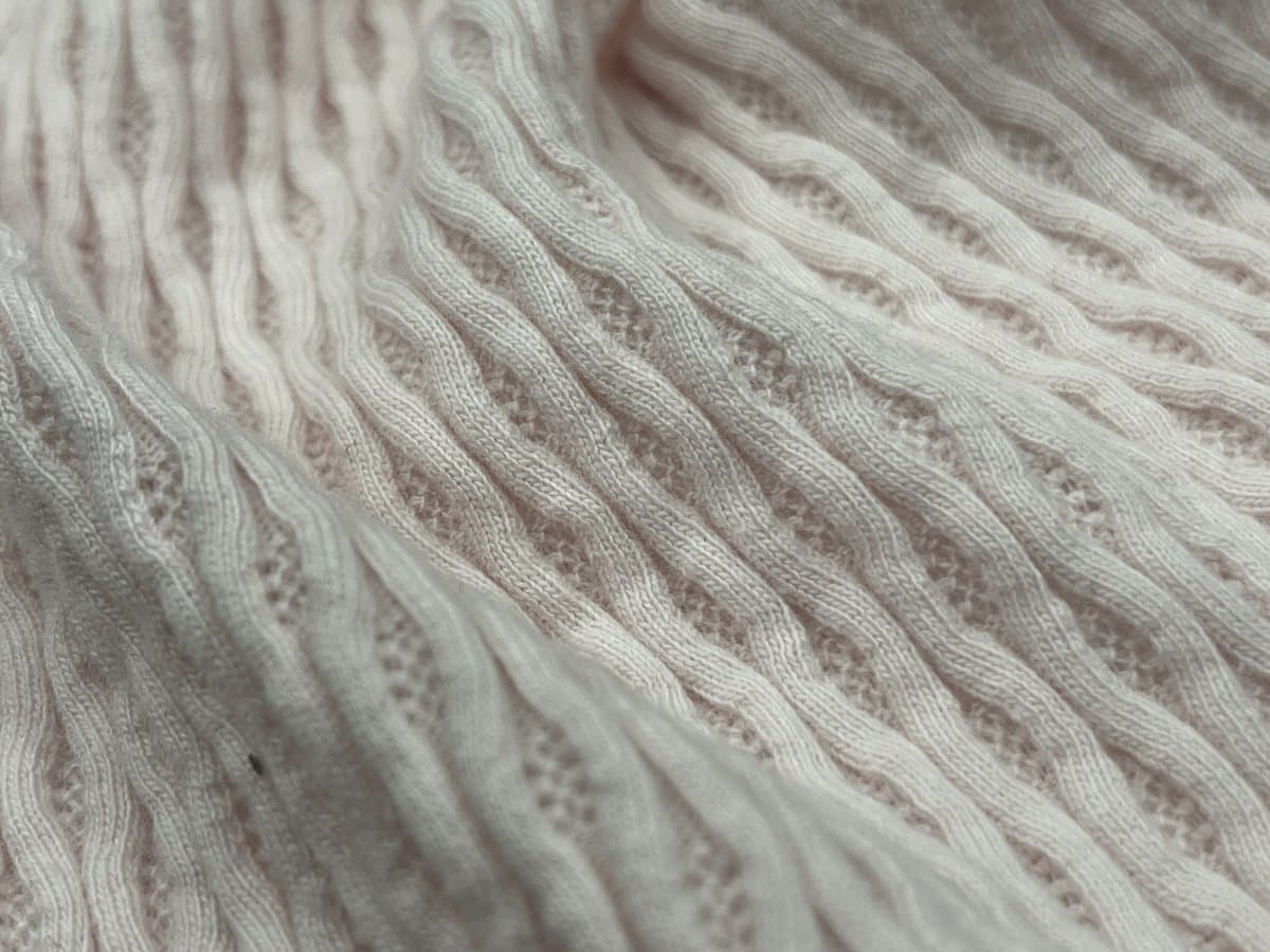 Pointelle Jacquard swatch, 100% Cotton