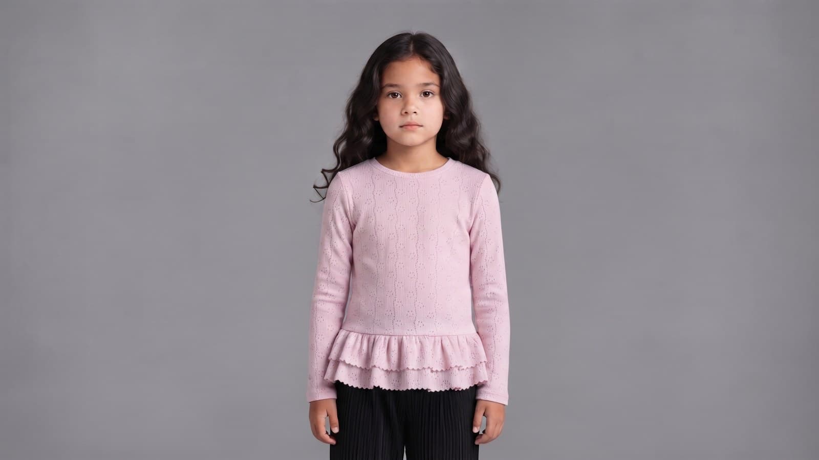 Pointelle Jacquard shown on model