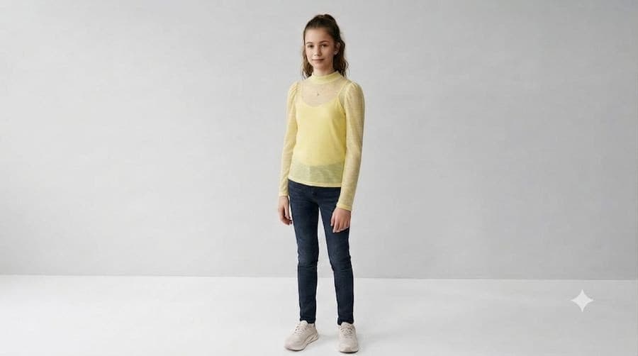 Slub Jersey shown on model