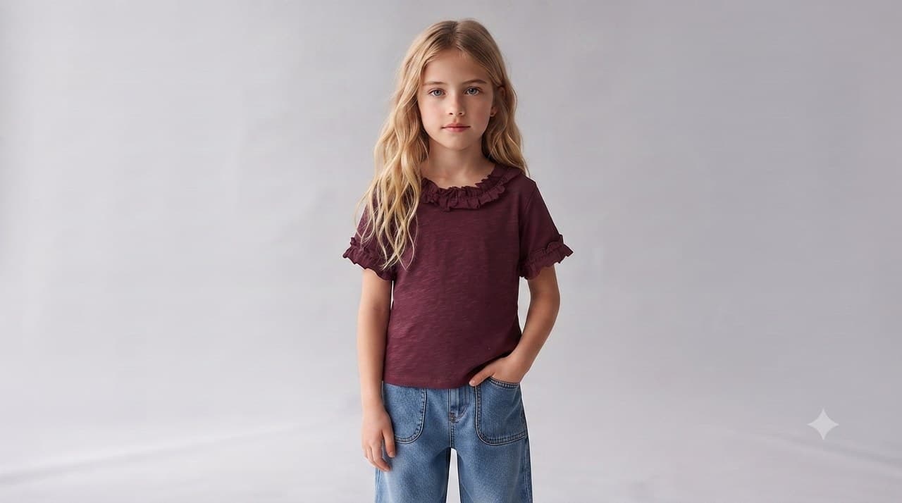 Short Slub Jersey shown on model