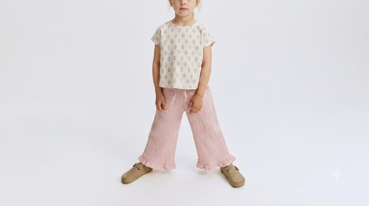 Crinkle Jersey shown on model