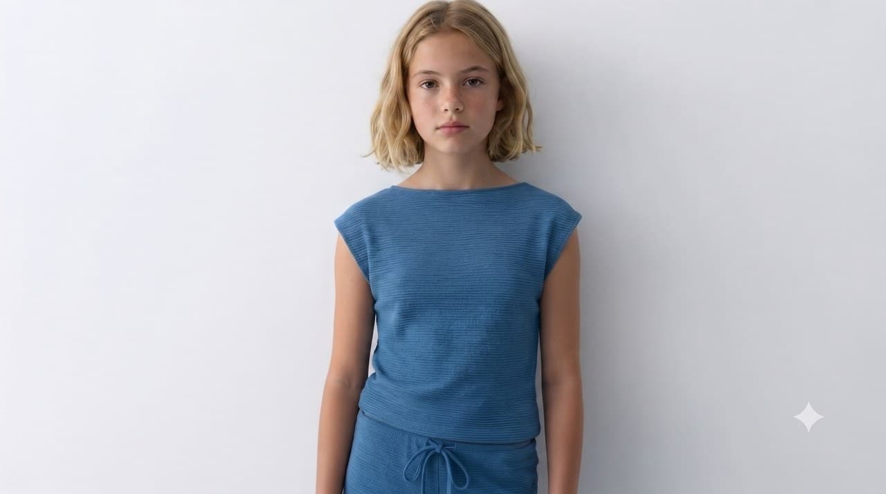 Crinkle Jersey shown on model