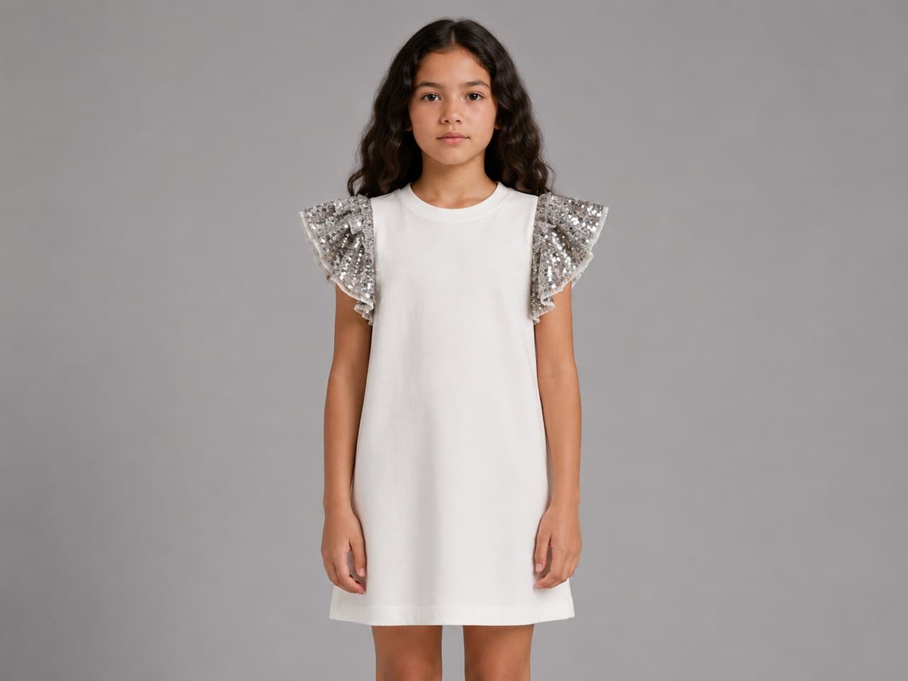 All-over Sequin Mesh shown on model
