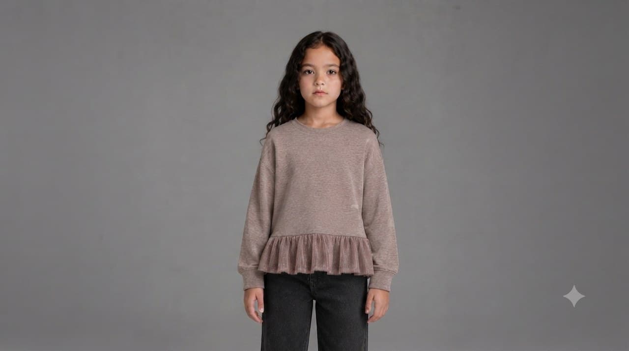 Pleated Lurex shown on model