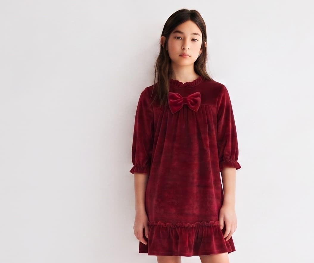 Velour Fabric shown on model