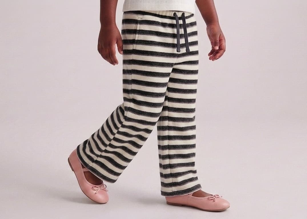 Stripes Velour shown on model