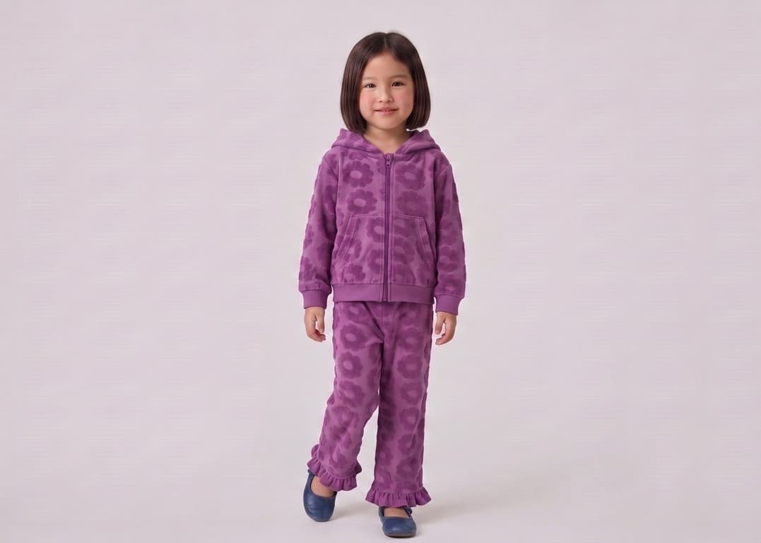 Jacquard Terry shown on model