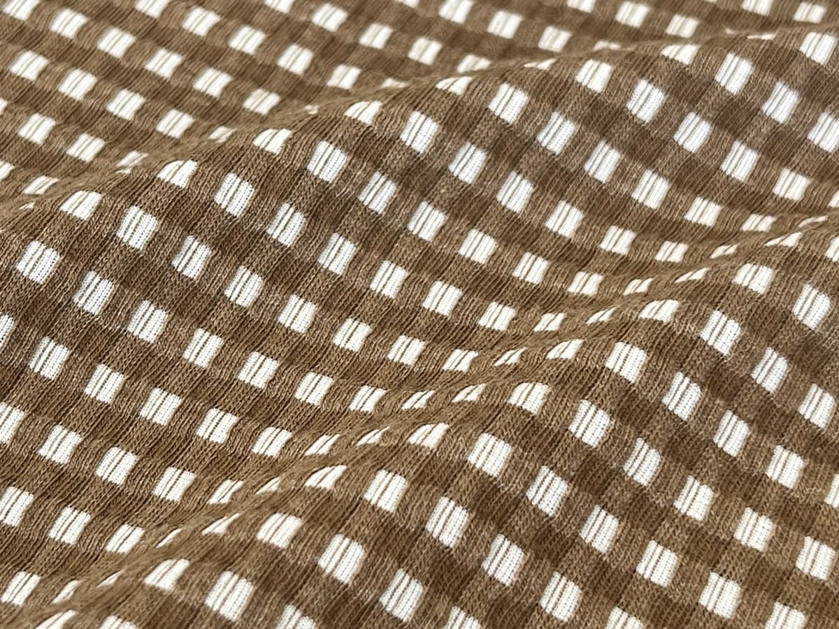 Single Jersey Jacquard swatch, 52% Cotton, 48% Polyester