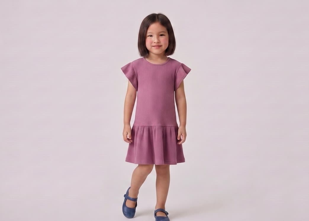 Crinkle Jacquard shown on model