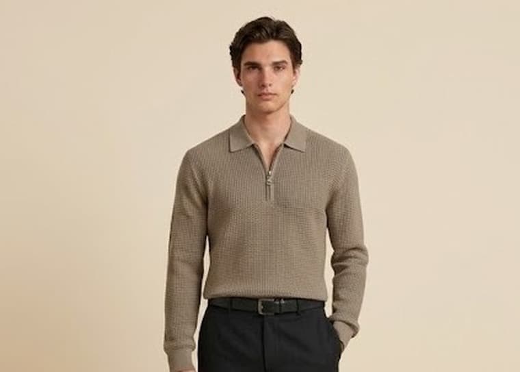 Mini Waffle With Slub shown on model