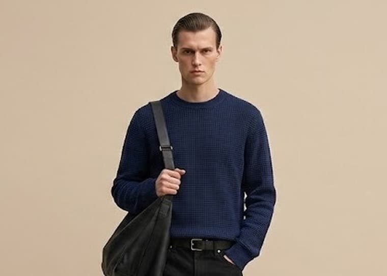 Waffle Flat Back shown on model
