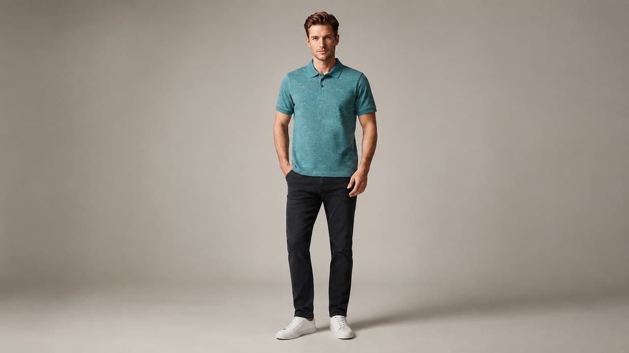 Slub Pique shown on model