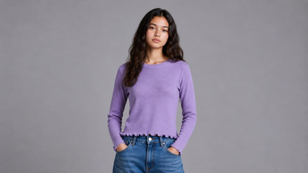 Honeycomb Pique shown on model