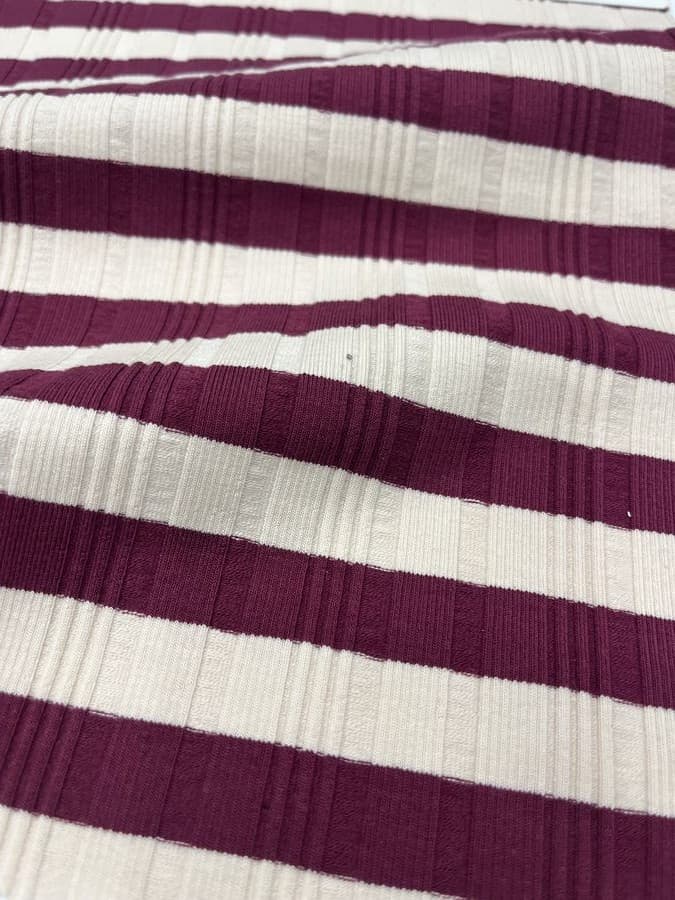 Variegated Rib swatch, 95% Cotton, 5% Spandex