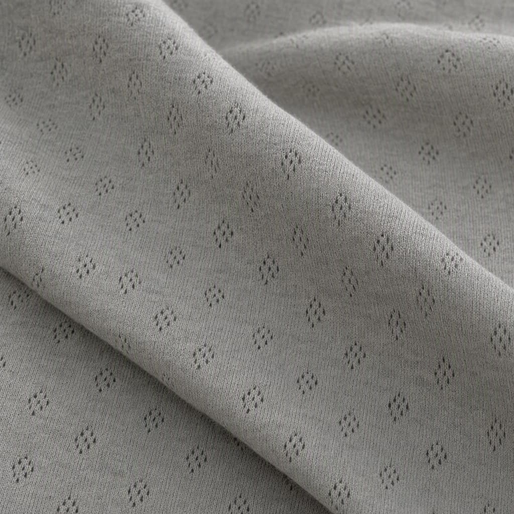 Pointelle Rib swatch, 100% Cotton