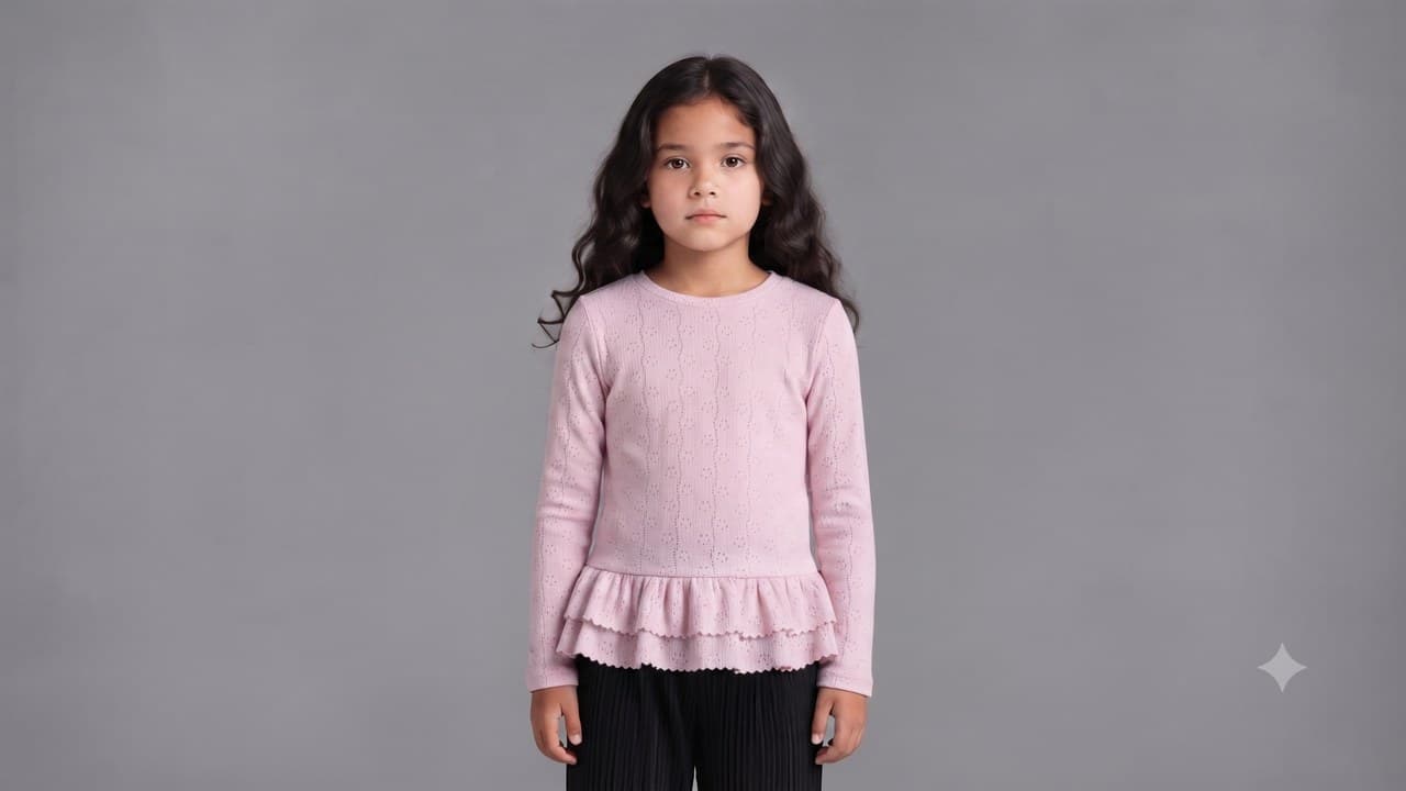 Pointelle Rib shown on model