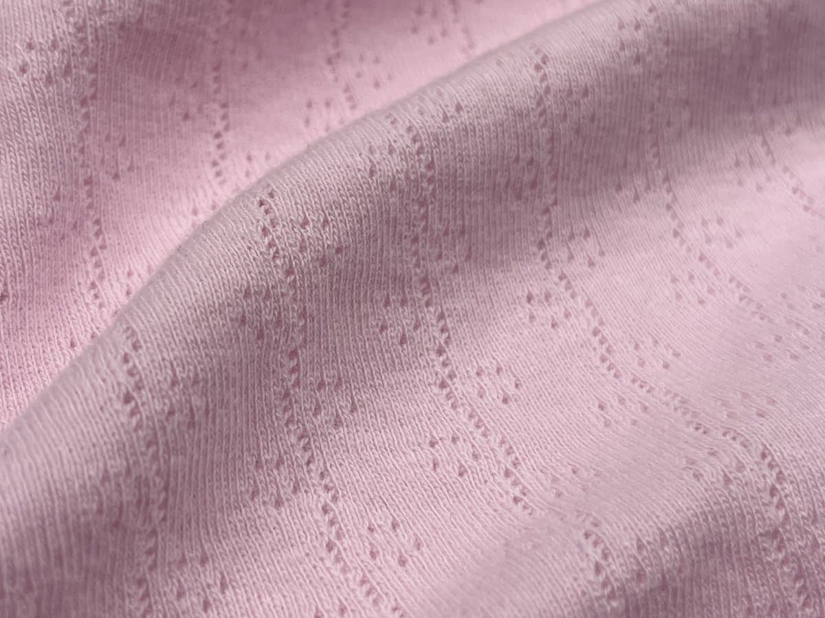 Pointelle Rib swatch, 100% Cotton