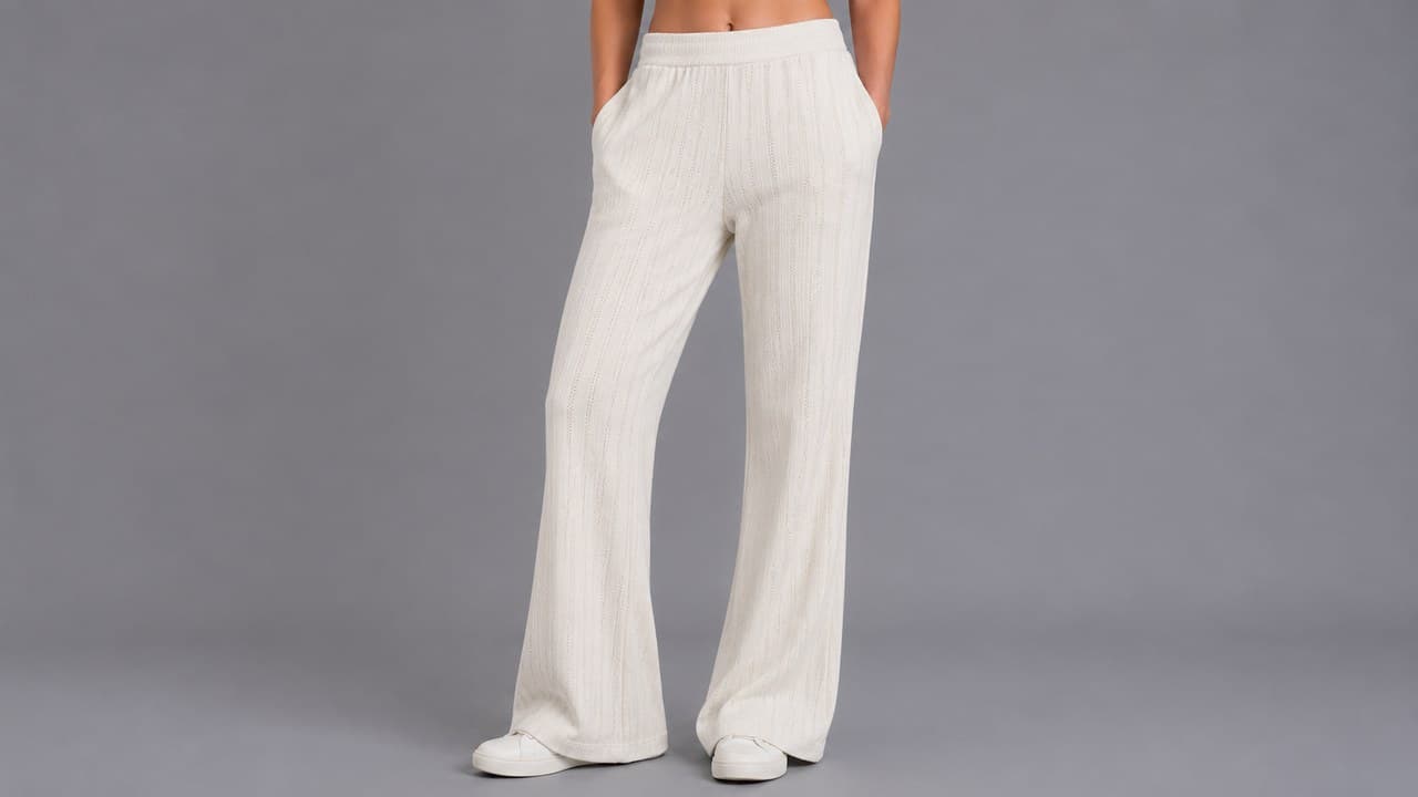Pointelle Rib shown on model