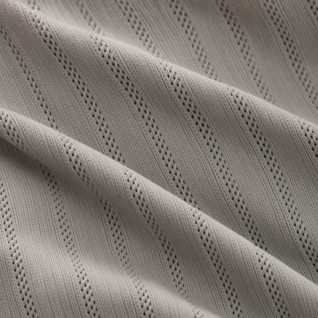 Pointelle Rib swatch, 60% Cotton, 40% Polyester
