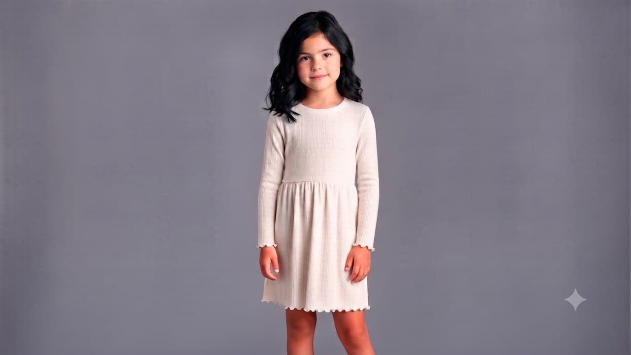 Pointelle Rib shown on model