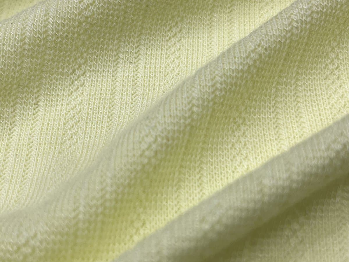 Pointelle Rib swatch, 48% Rec Poly, 48% Viscose, 4% Elastane