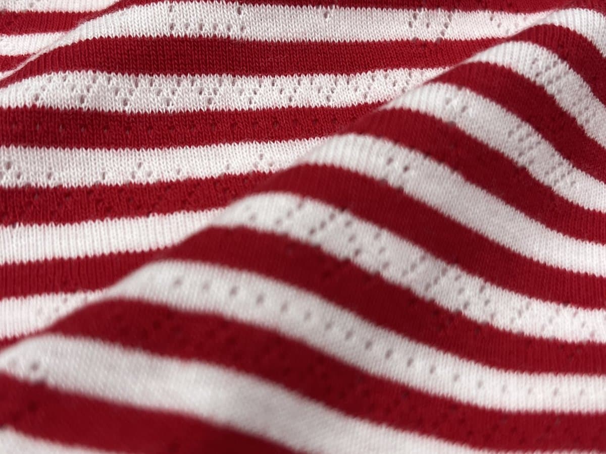 Pointelle Rib YD swatch, 100% Cotton