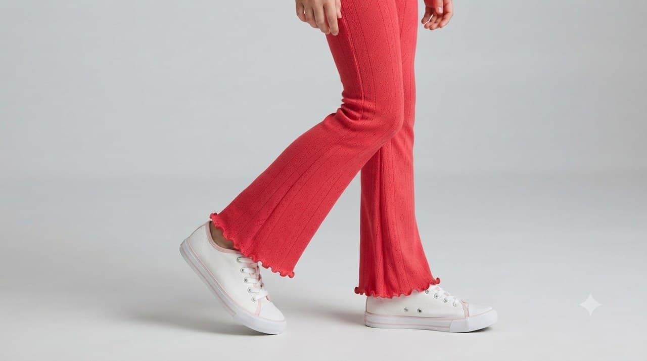 Pointelle Rib shown on model
