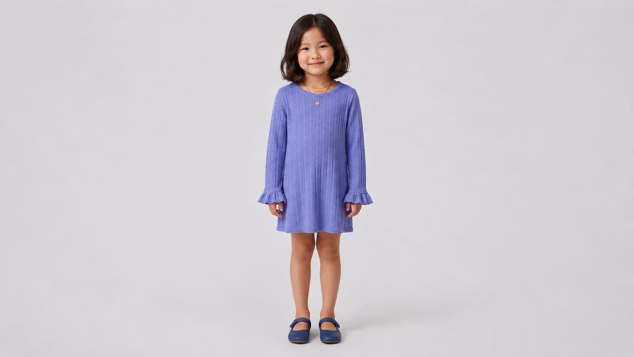 Pointelle Rib shown on model