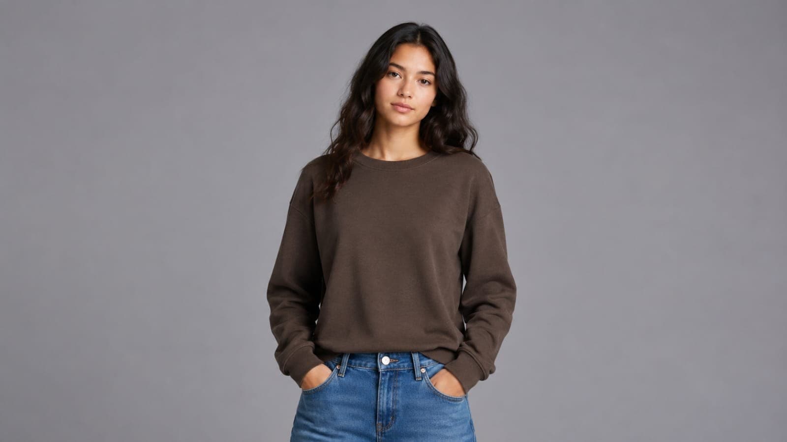 3 Thread Fleece shown on model