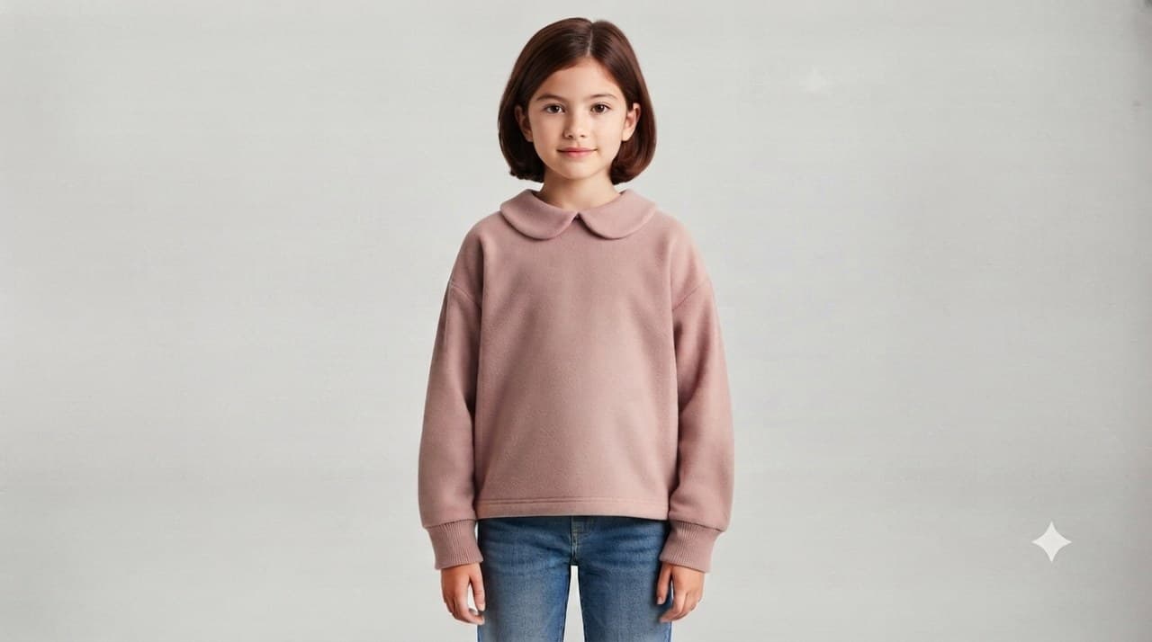 3 Thread Fleece shown on model