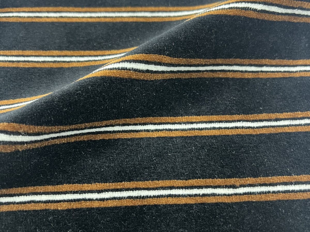 Y/D Striped Velour swatch, 75% Cotton, 25% Polyester